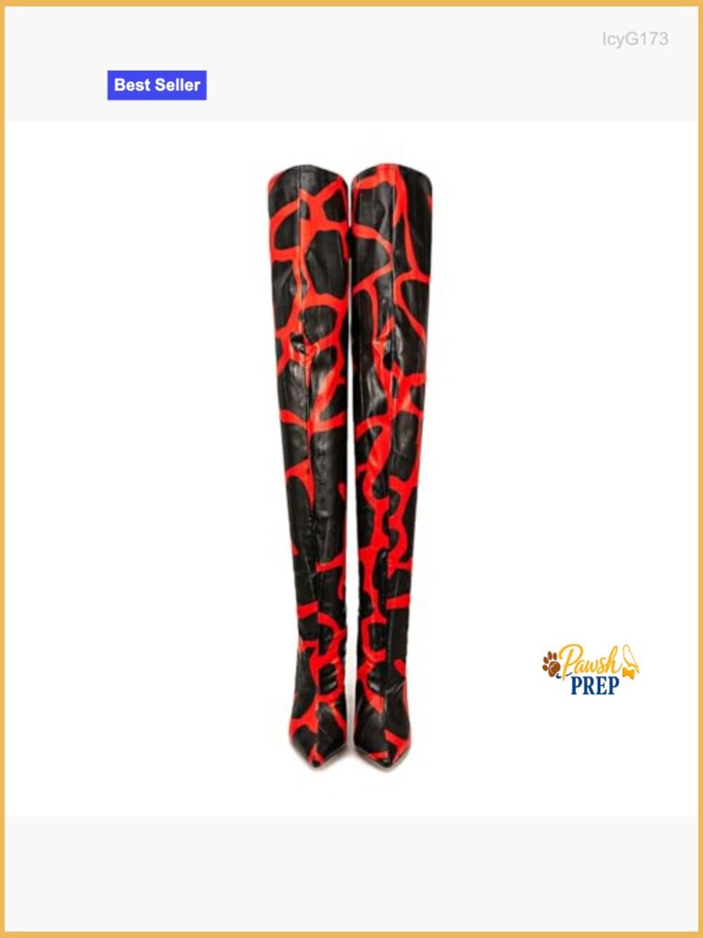 Thigh High Boots Over the Knee Stiletto Heel Pointed Toe Back Zipper Animal - Picture 6 of 7
